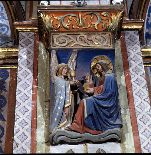 Le Christ bénissant le pain et le vin.