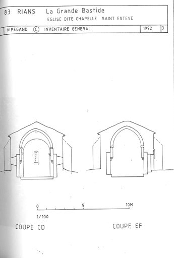 Eglise, prieuré puis chapelle Saint-Estève