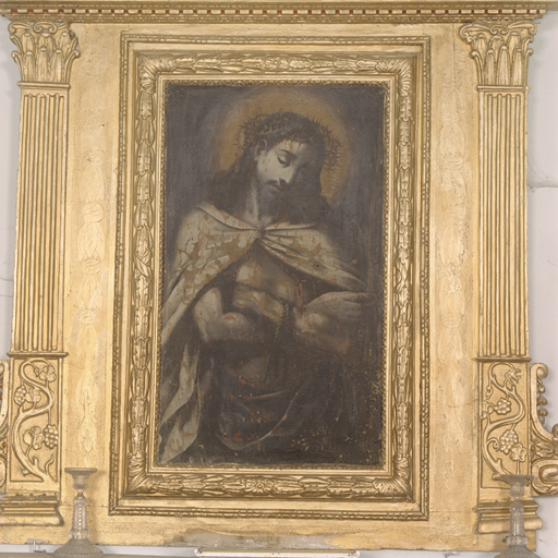 retable, tableau d'autel : Christ souffrant