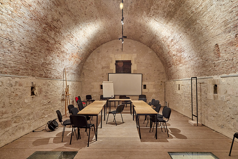 Fort St Nicolas : intérieur du magasin à poudre de la demi lune de Villeroy.