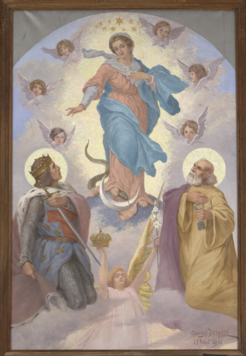 tableau : Assomption de la Vierge avec saint Pierre et saint Louis