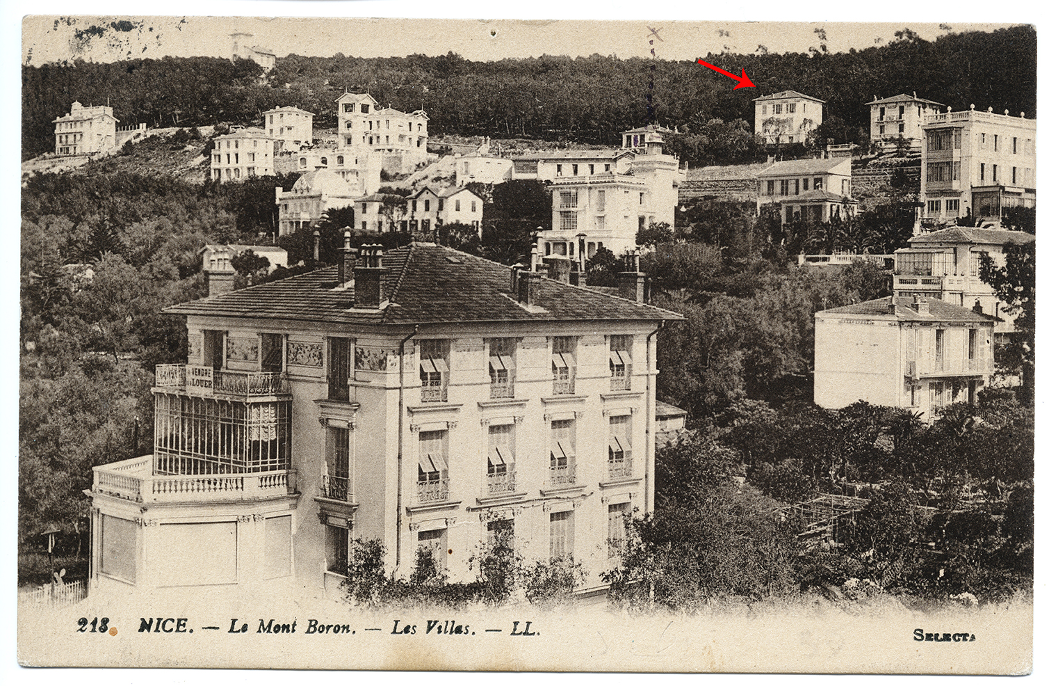 maison de villégiature (villa balnéaire) dite Villa Flamand puis école du Mont-Boron, actuellement école Alain Péglion.