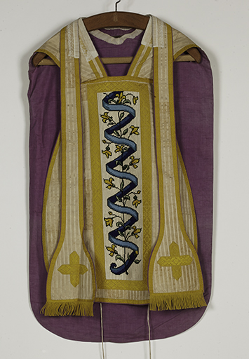 Chasuble, étole, manipule (ornement blanc n°5)