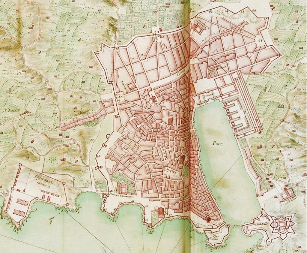 Plan de Marseille, 1694. Détail.