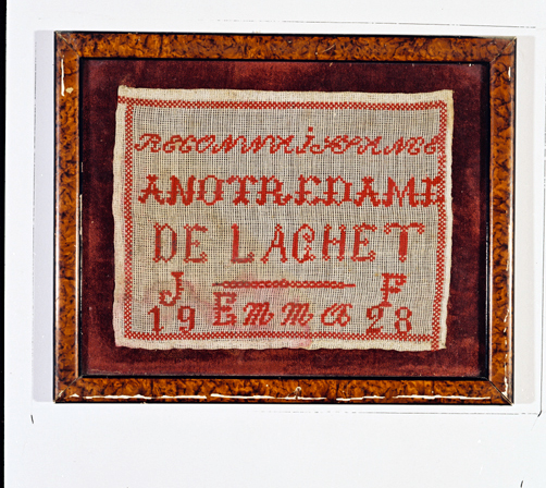 ex-voto, tableau de broderie : Reconnaissance (N° 6)