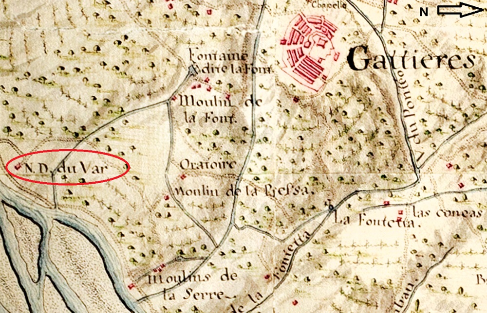 Prieuré Notre-Dame-sous-Gattières, puis ermitage Notre-Dame-du-Var, actuellement chapelle Notre-Dame-du-Var