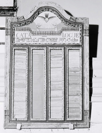 tableau de confrérie des pénitents blancs de Puy-Saint-Vincent sous le vocable du Saint-Esprit