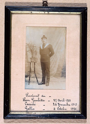 ex-voto, tableau : Marin de la guerre de 1914-1918