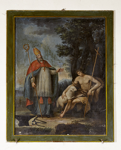 Tableau : saint Éloi et saint Jean-Baptiste