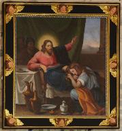 Cadre et tableau : Marie-Madeleine et le Christ au repas chez Simon