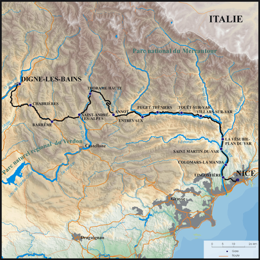 présentation de l'étude de la voie ferrée Chemins de fer de Provence