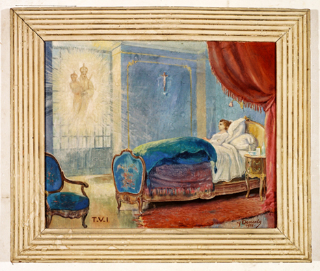 ex-voto, tableau : Demande de guérison d'une femme (N° 12)