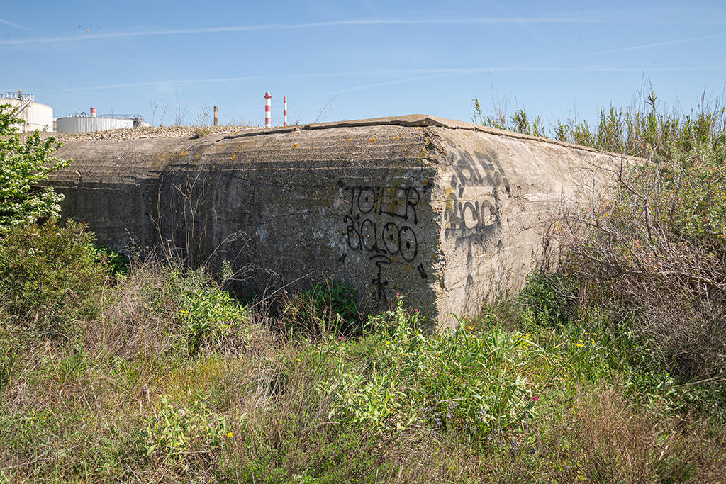casemate abri type Regelbau 656, faces aveugles jadis enterrées