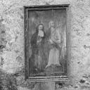 ensemble de 2 tableaux et de 2 cadres : Sainte Françoise et sainte Catherine, Sainte Elisabeth et saint Jean Baptiste enfant