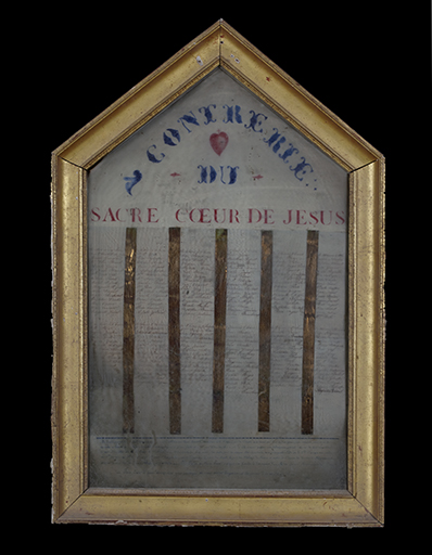 Tableau de confrérie, cadre : Confrérie du Sacré-Cœur de Jésus