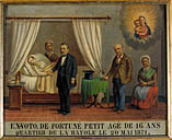 tableau, ex-voto : Demande de guérison de Fortuné Petit