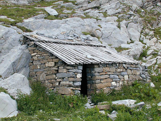 entrepôts agricoles, cabanes (cabanes d'alpage, cabanes pastorales, cabanes forestières), bergeries