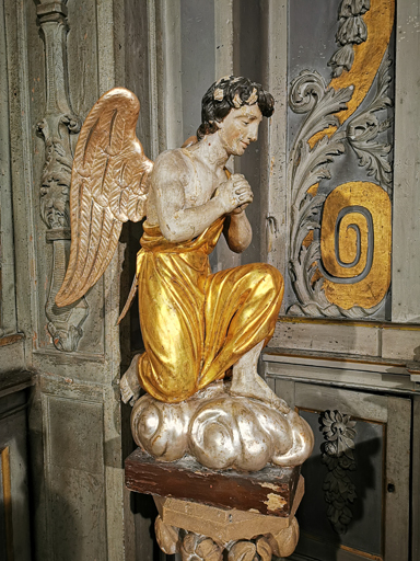 Paire de statues (petite nature) : anges adorateurs