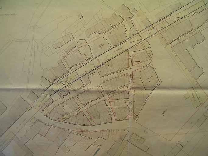 Plan des alignements de la ville de Castellane [Détail].