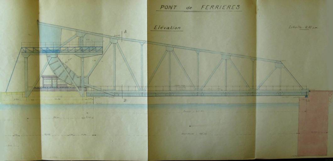 pont dit pont métallique ou pont basculant de Ferrières