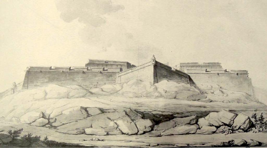 [Vues de la citadelle Saint Nicolas après démantèlement en 1791]. Côté Sud.