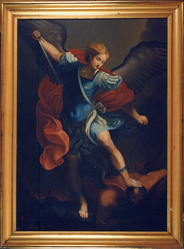 tableau (tableau d'autel) : Saint Michel terrassant le dragon