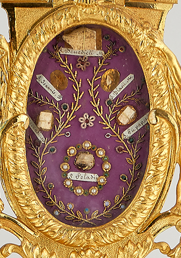 Ensemble de quatre reliquaires-monstrances de style rocaille