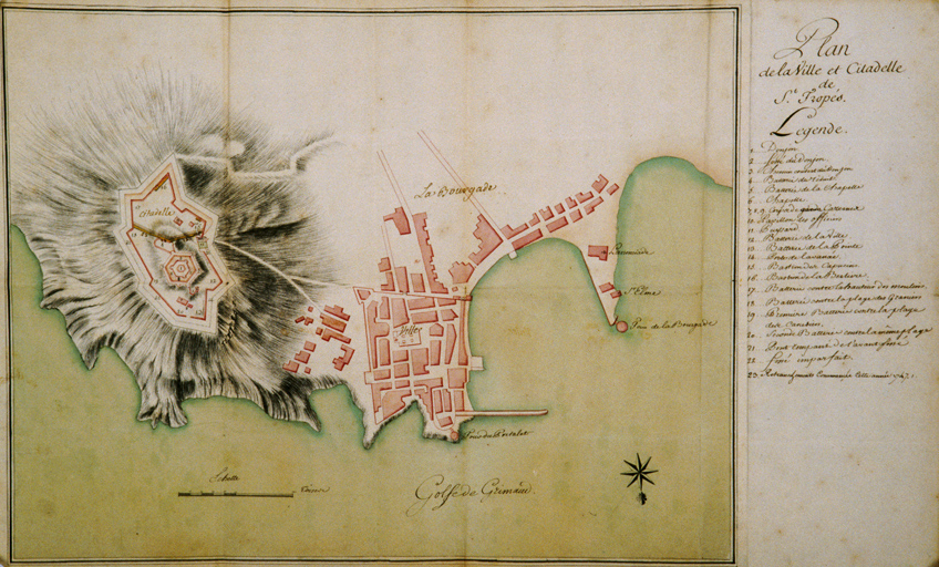 Plan de la ville et citadelle de Saint-Tropés. 1747