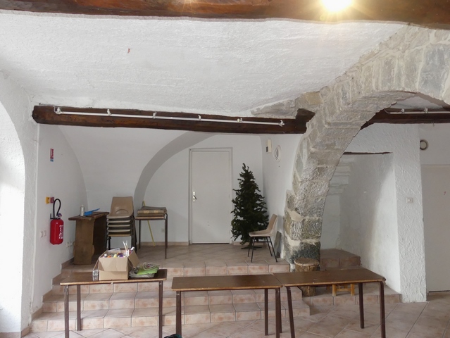 Etage de soubassement, remise-étable. Vue de volume.