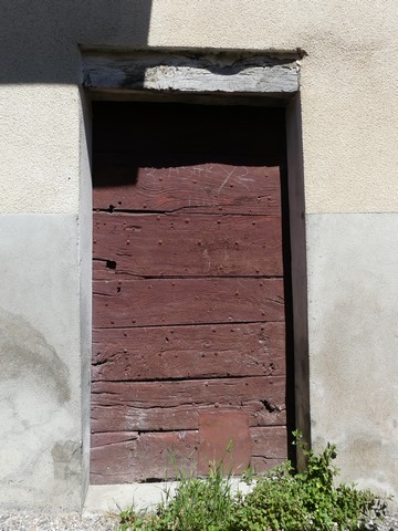 Elévation sud, premier niveau. Porte de l'étable.