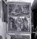 tableau : La Vierge à l'Enfant, sainte Catherine d'Alexandrie, saint Roch, saint Antoine abbé, saint Matthieu et saint Sébastien