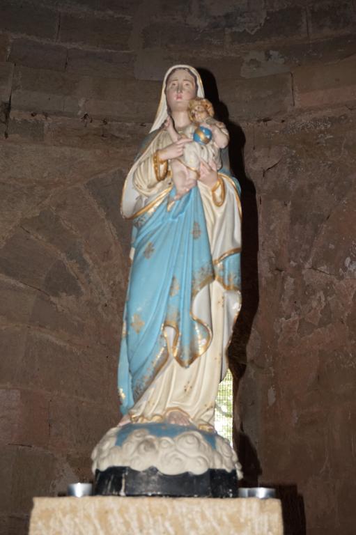 Statue (demi-nature) : Vierge à l'enfant