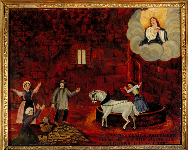 tableau, ex-voto : Accident de Claire Philomène