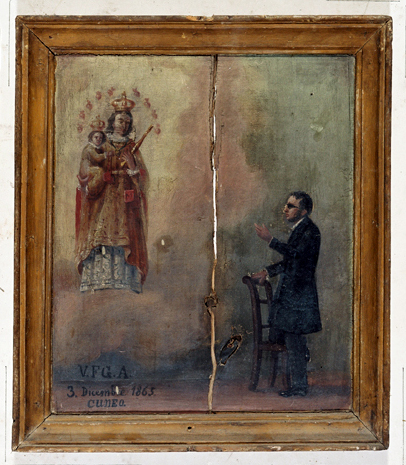 ex-voto, tableau : Prière d'un homme (N° 5)