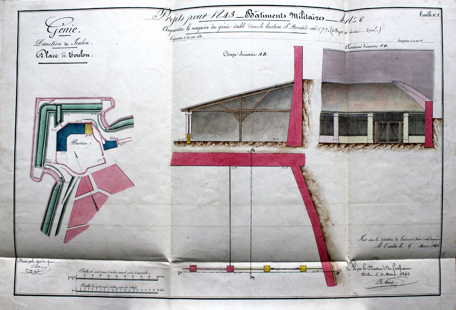 fortification d'agglomération, extension nord-ouest et darse Castigneau