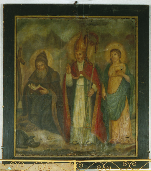 tableau : Saint Antoine, saint Claude et sainte Barbe