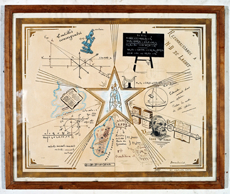 ex-voto, tableau : Instruments d'études, baccalauréat 1954