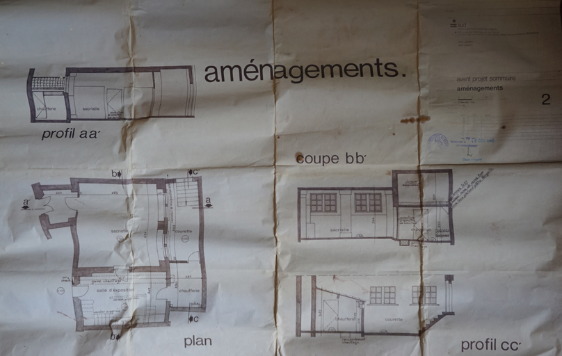 [Plans de la sacristie de l'église paroissiale de Rians.] 1980.