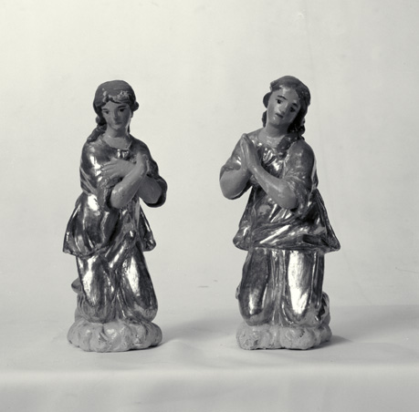 statuettes en pendant : Anges adorateurs