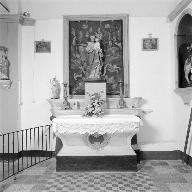 ensemble de saint Joseph, des âmes du purgatoire et du rosaire (autels (2), gradins d'autel (4), faux tabernacles (2), tableaux (2))
