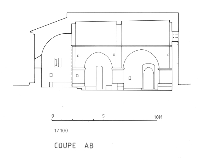 Coupe AB [de la chapelle Saint-Michel]. 