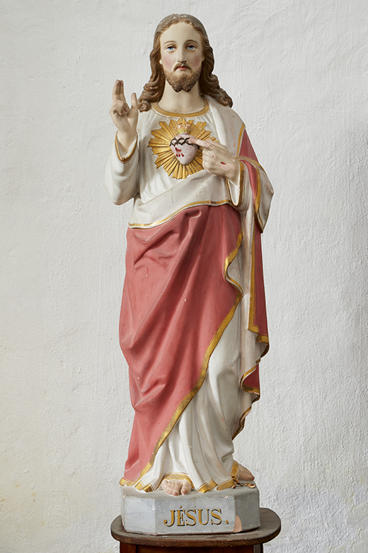 Statue (petite nature) : Christ du Sacré-Cœur