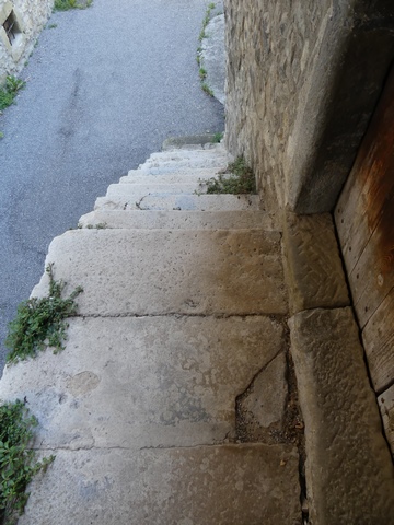 Bâtiment sud. Elévation est, escalier extérieur.