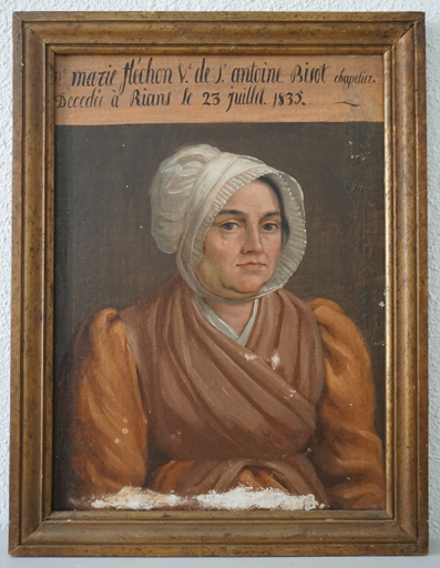 Tableau (donatif) : portrait de Marie Fléchon veuve Antoine Bisot
