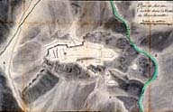 Plan du fort du Castelet dans la vallée de Barcelonnette. 1707