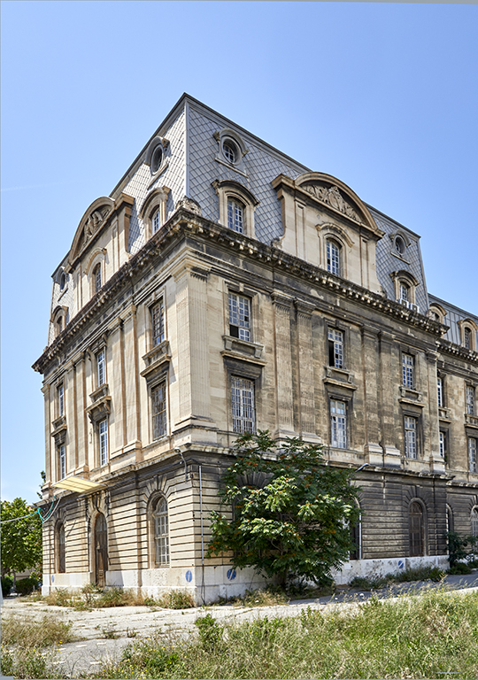 Bâtiment principal, vue Sud-Est du pavillon sud de l'aile Est.