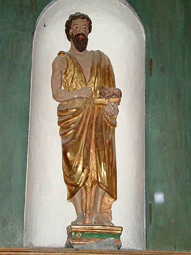 ensemble de 2 statues : Vierge à l'Enfant, Saint Jean Baptiste