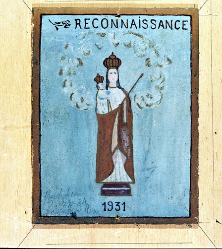 ex-voto, tableau : Vierge de Laghet (N° 4)