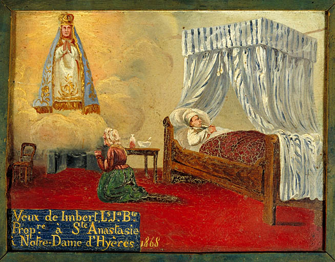 tableau, ex-voto : Demande de guérison d'un homme (N° 10)