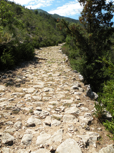 Ancien chemin d'Entrevaux à Briançonnet.